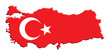 Karte Fahne Türkei