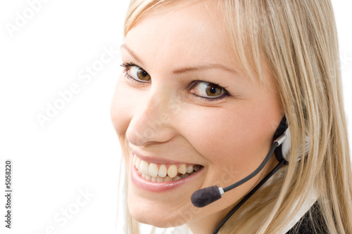 opératrice souriante