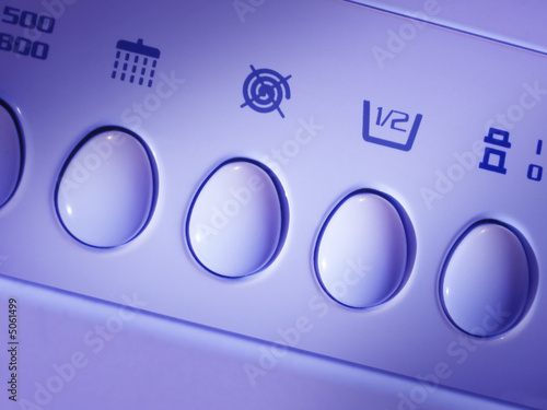 Photo: washing machine - detail of control buttons washing machine - detail of control buttons