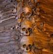 Stacked human bones