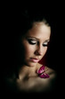 beautiful woman with a butterfly
