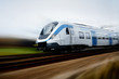 Fast train with motion blur
