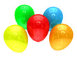 colored ballons isolated on white