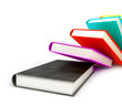 colored books isolated on white colored books isolated on white