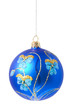 Blue christmas ball with ornament