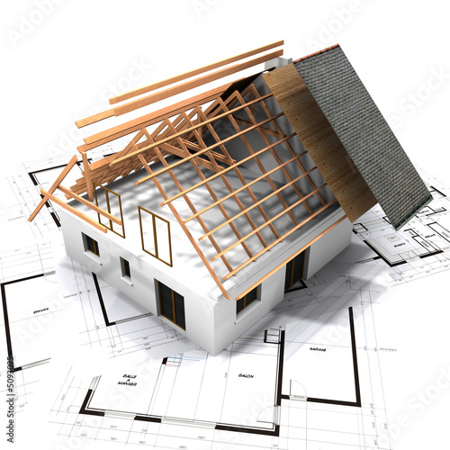 maison charpente et plan F2 maison charpente et plan F2