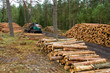 Truck work with timber