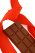 xmas chocolate gift over white background