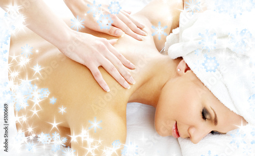 Photo: professional massage with snowflakes #2 professional massage with snowflakes #2