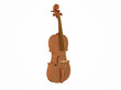 Baroque Violin Front 45 Degrees Computer Generated
