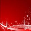 Illustration de noël sur fond rouge