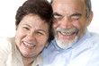 An attractive senior couple laughing