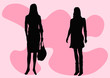 female silhouettes female silhouettes