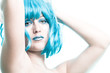 Blaue Haare Augen Lippen 5