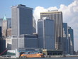 skyline der wolkenkratzer in new york mit halbinsel manhattan