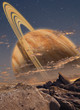 saturne vu de Titan