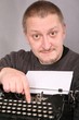 man with a typewriter