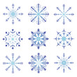 snowflakes on a white background. snowflakes on a white background.