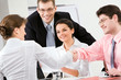 Handshake in the office