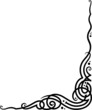 A conner vignette - vine shape floral ornament.