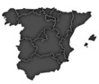 Carte Espagne Noir Carte Espagne Noir