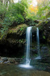 waterfall in autumn colors, tennessee