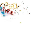 colors streamer on white background