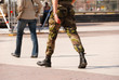 Patrouille militaire à la défense