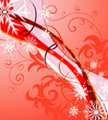 Christmas background with snowflakes, vector illustration