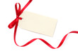 Blank Tag with Red Ribbon Blank Tag with Red Ribbon