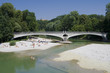 Foto: Isar mit Kiesstrand, München Isar mit Kiesstrand, München