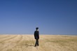walking in the field