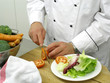 Chef preparing a salad