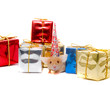 Boxes of gifts and  mousy