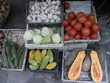  vegetables on the stands in a market in southwest China