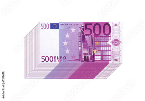 Photo: liasse de billets de 500 euros liasse de billets de 500 euros