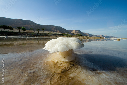 Photo: strange salt island of the dead sea, Israel strange salt island of the dead sea, Israel