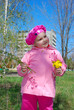 Pretty kid in spring park