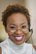 Customer Service Representative With Headset, portrait