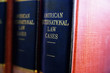 Closeup of books on American law