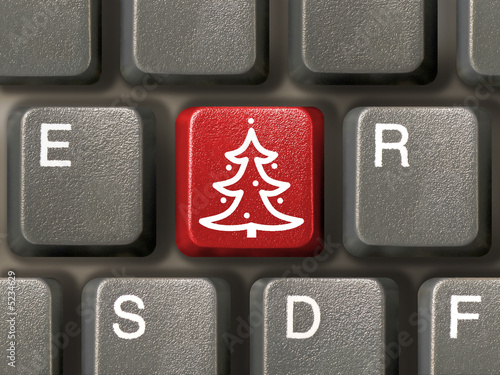 Photo: Key with christmas tree Key with christmas tree