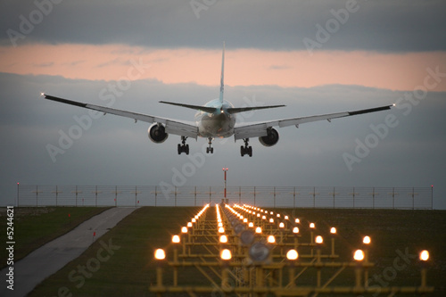 Landing airplane