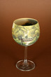 Candle holder made of painting coloured glass