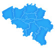 Carte Belgique Bleu Satin Carte Belgique Bleu Satin