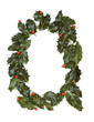 Holly With Berry Letter Q