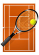 Court de tennis sur terre battue