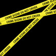 Illustration: Crime Scene Tape with Black Background Crime Scene Tape with Black Background