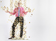 Businessman Being Showered in Money