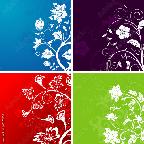 Backgrounds  Designers on Photo  Set Flower Background  Element For Design  Vector Illustration