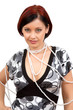 Portrait of young woman . Portrait of young woman .